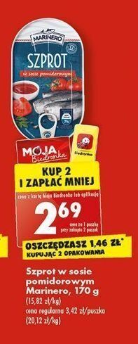 Biedronka Szprot w sosie pomidorowym marinero oferta