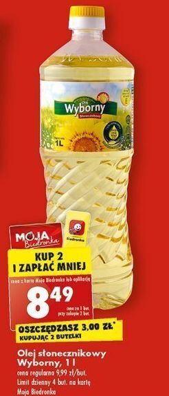Biedronka Olej słonecznikowy wyborny oferta