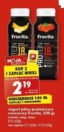 Biedronka Jogurt protein z mango fruvita oferta