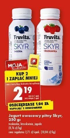 Biedronka Jogurt jagoda fruvita skyr oferta