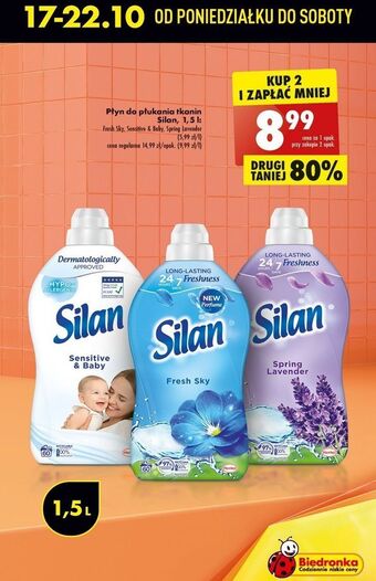 Biedronka Płyn do płukania sensitive & baby silan sensitive oferta