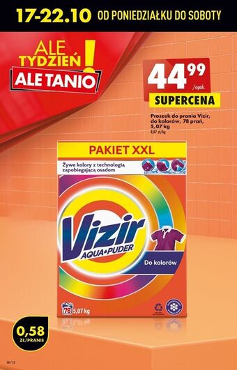 Biedronka Proszek do prania kolorów vizir aqua puder oferta