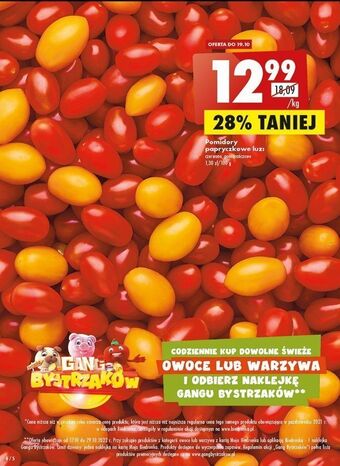 Biedronka Pomidory papryczkowe czerwone oferta