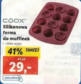 Lidl Coox Silikonowa forma do muffinek różne wzory oferta