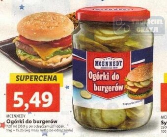 McEnnedy Ogórki do burgerów 720 ml