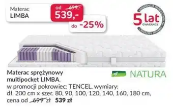 Agata Meble Materac Lumba sprężynowy multipocket wymiary: 200 x 80/90/100/120/140/160/180 cm oferta