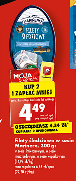 Biedronka Filety śledziowe marinero oferta