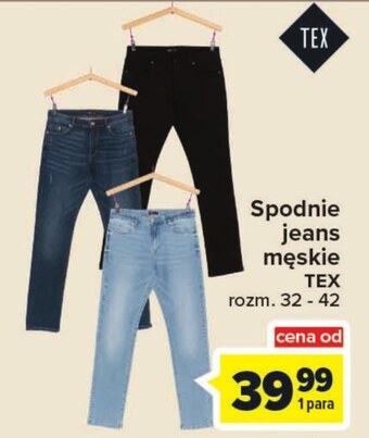 Carrefour Spodnie męskie tex oferta
