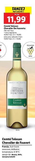 Lidl Wino comte tolosan chevalier de fauvert oferta