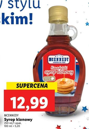 Lidl Syrop klonowy mcennedy oferta