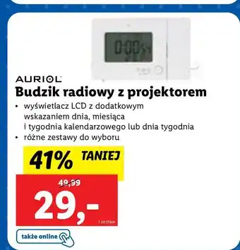 Lidl Budzik sterowany radiowo auriol oferta