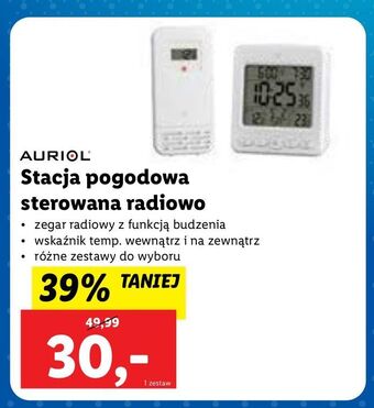 Lidl Stacja pogodowa sterowana radiowo auriol oferta