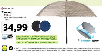 Lidl Parasol automatyczny 130 cm topmove oferta