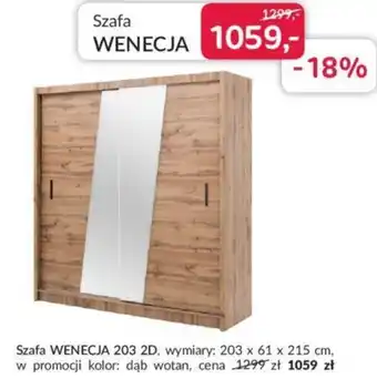 Agata Meble Szafa Wenecja 203 2D wymiary: 203 x 61 x 215 cm oferta