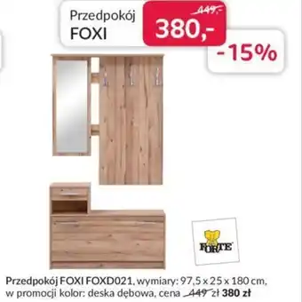 Agata Meble Przedpokój Foxi Foxd021 wymiary: 97,5 x 25 x 180 cm oferta