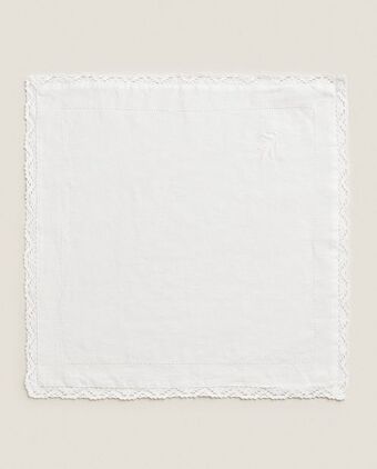 ZARA HOME Serwetki z lnianej mieszanki z ozdobnym haftem (komplet 2 szt.) oferta