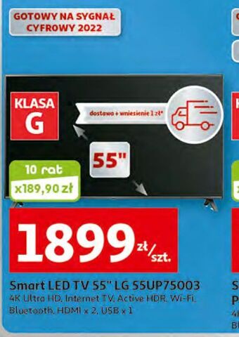 Auchan Telewizor 55'' 55up75003 lg oferta