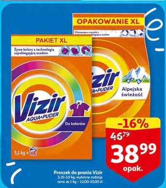 Auchan Proszek do prania koloru vizir aqua puder oferta