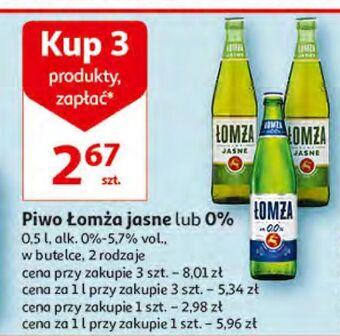 Auchan Piwo łomża jasne (dawniej export) oferta