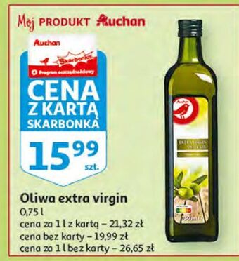 Auchan Oliwa z oliwek extra virgin auchan oferta