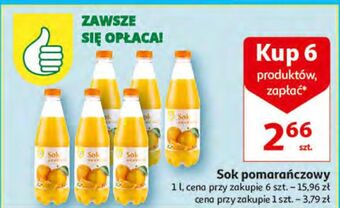 Auchan Sok pomarańczowy podniesiony kciuk oferta