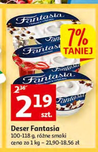 Auchan Jogurt z kulkami w czekoladzie danone fantasia oferta