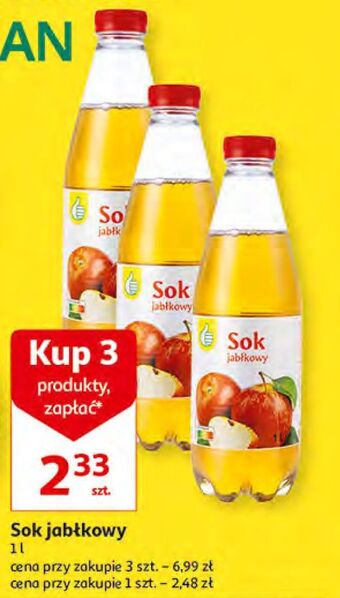 Auchan Sok jabłkowy podniesiony kciuk oferta