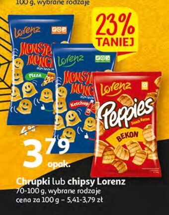 Auchan Chrupki bekonowe lorenz peppies oferta