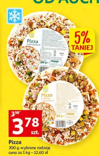Auchan Pizza z szynką i pieczarkami podniesiony kciuk oferta