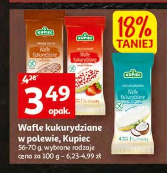 Auchan Wafle kukurydziane z czekoladą mleczną kupiec oferta