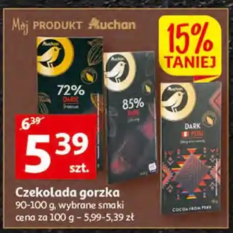 Auchan Czekolada gorzka 72 % auchan oferta