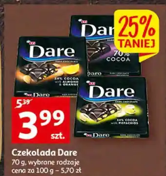 Auchan Czekolada gorzka pistachio eti dare oferta