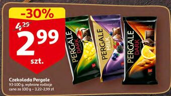 Auchan Czekolada gorzka z nadzieniem mango pergale oferta