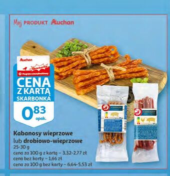 Auchan Kabanosy wieprzowe auchan oferta