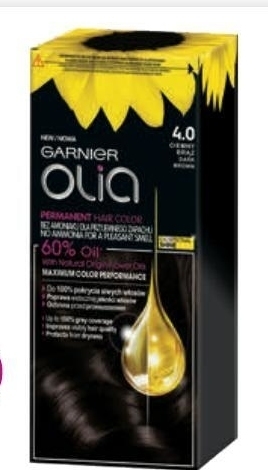 Drogerie Polskie Garnier olia farba do włosów ciemny brąz 4.0 oferta