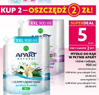 Dealz Mydło w płynie wanilia i gardenia zapas apart natural oferta
