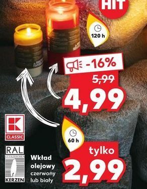 Kaufland Wkład olejowy 120h czerwony k-classic oferta