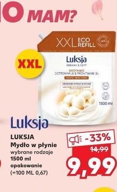 Kaufland Mydło w płynie cotton milk & provitamin b5 luksja creamy oferta