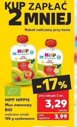 Kaufland Mus jabłka-truskawki-banany hipp bio oferta