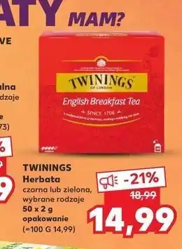 Kaufland Herbata twinings pure green tea oferta