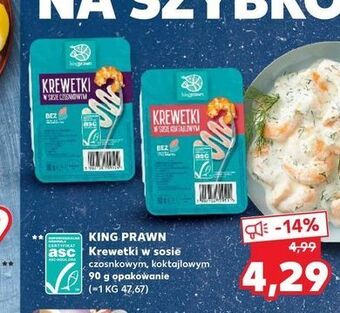 Kaufland Krewetki w sosie koktajlowym king prawn oferta