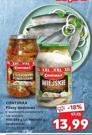 Kaufland Filety śledziowe z suszonymi pomidorami contimax oferta