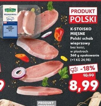 Kaufland Schab wieprzowy plastry qafp stoisko mięsne oferta