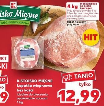Kaufland Łopatka wieprzowa bez kości stoisko mięsne oferta