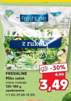Kaufland Mix sałat z rukolą freshline oferta