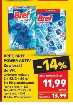 Kaufland Zawieszka do wc eukaliptus bref color aktiv (wcześniej blue active) oferta
