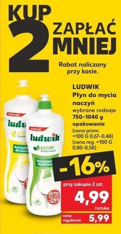 Kaufland Płyn do mycia naczyń miętowy ludwik oferta