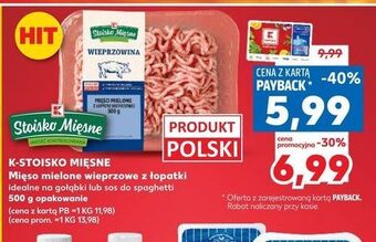 Kaufland Mięso mielone wieprzowe z łopatki stoisko mięsne oferta