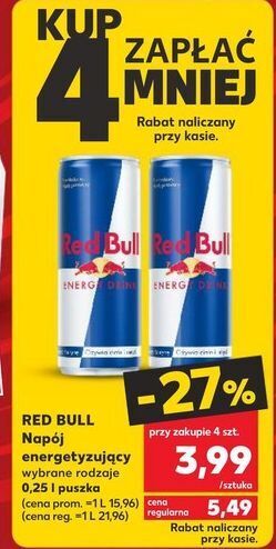 Kaufland Napój energetyczny red bull oferta