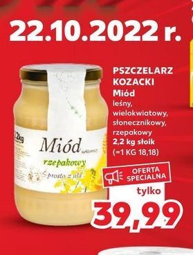 Kaufland Miód rzepakowy pszczelarz kozacki oferta